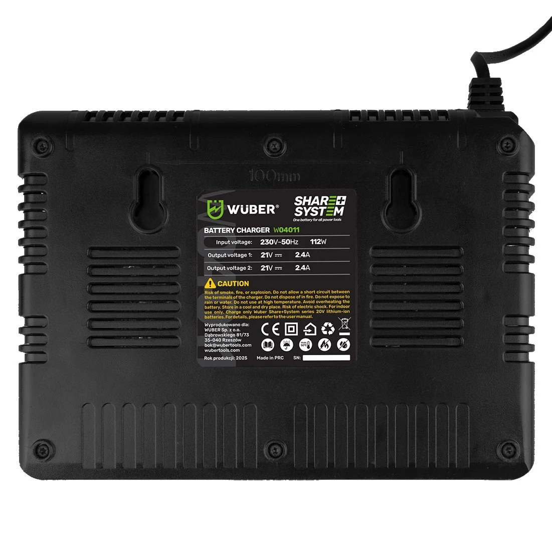 Dubbelladdare Share+ System 21,5 V 2,4 A x2