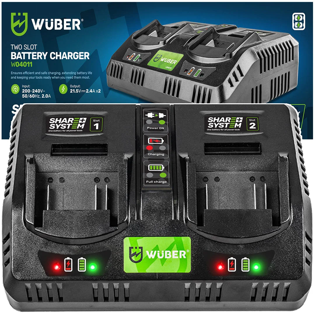 Dubbelladdare Share+ System 21,5 V 2,4 A x2