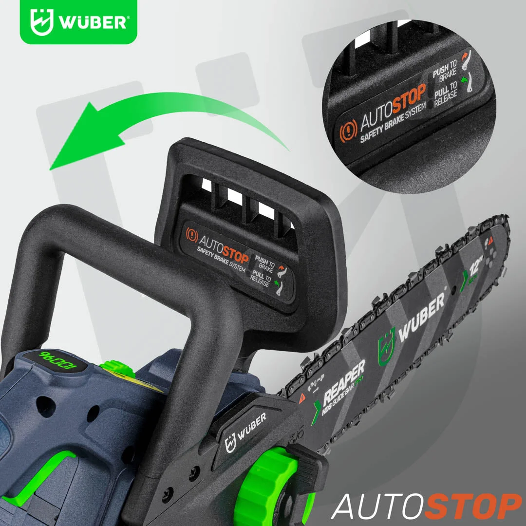 Cordless chainsaw 20 V, 12" guide bar 30 cm