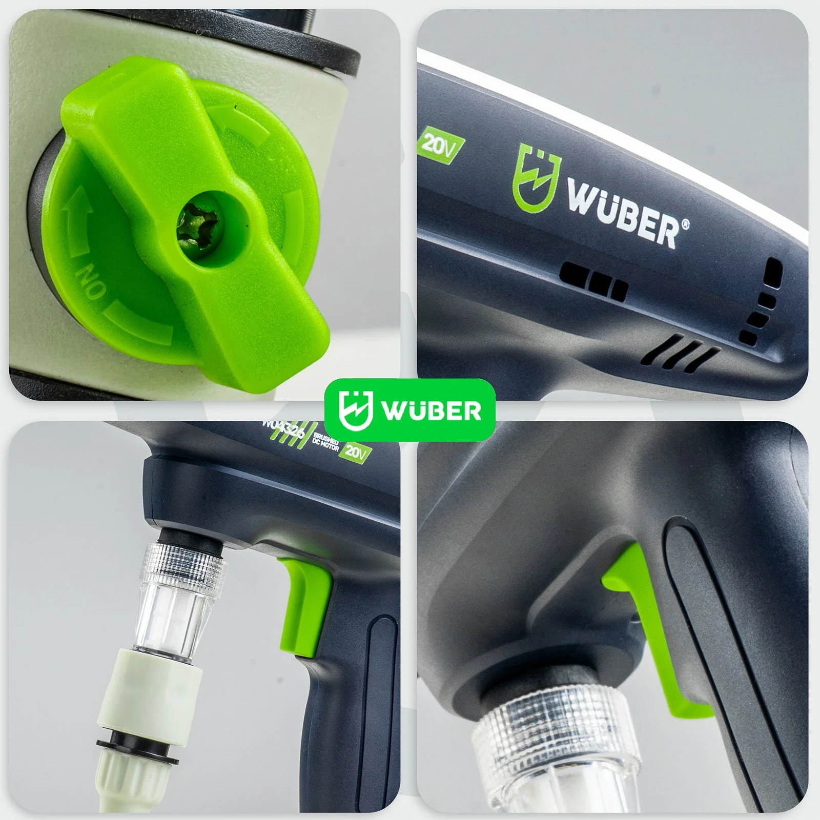 Cordless pressure washer 20 V, 15 bar