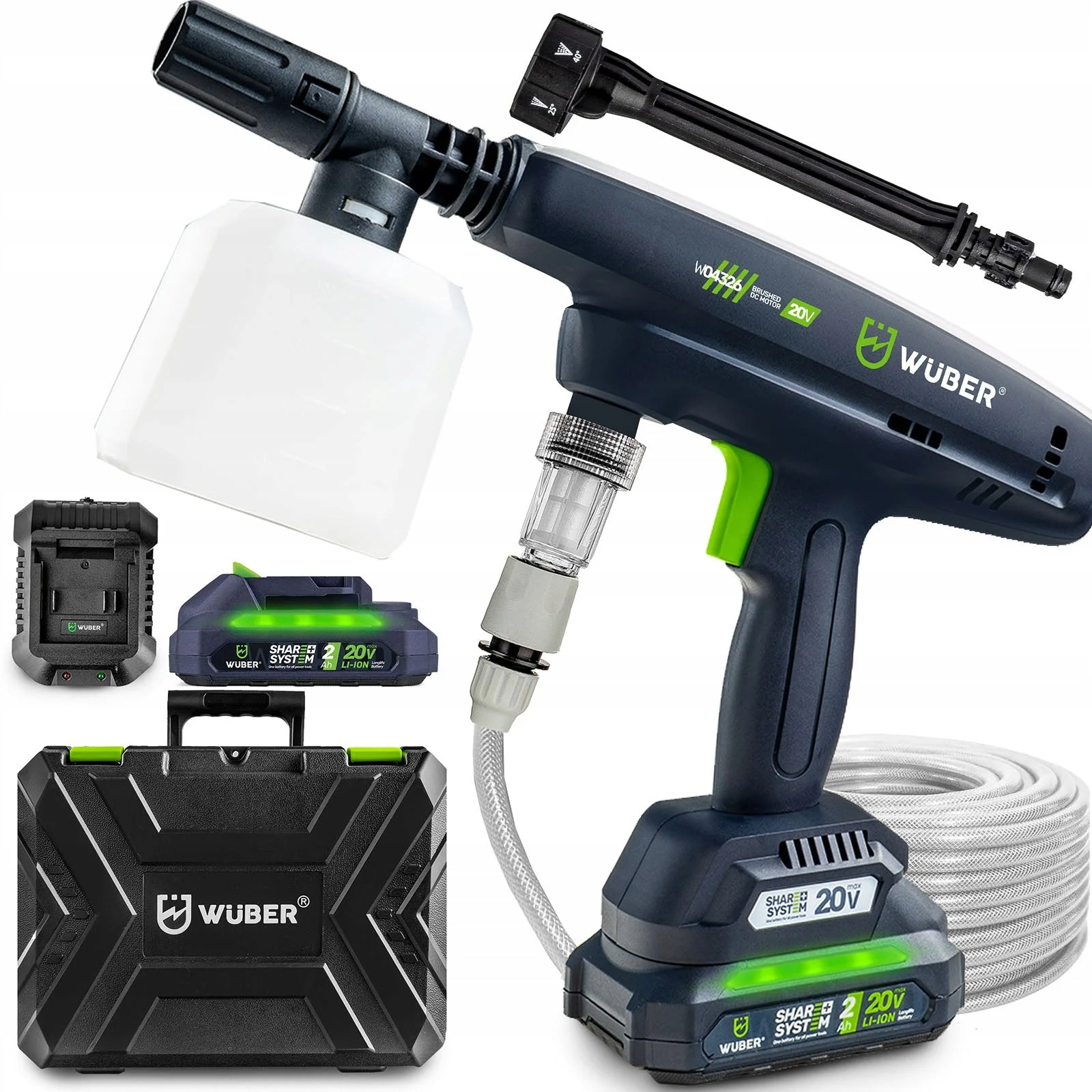 Cordless pressure washer 20 V, 15 bar