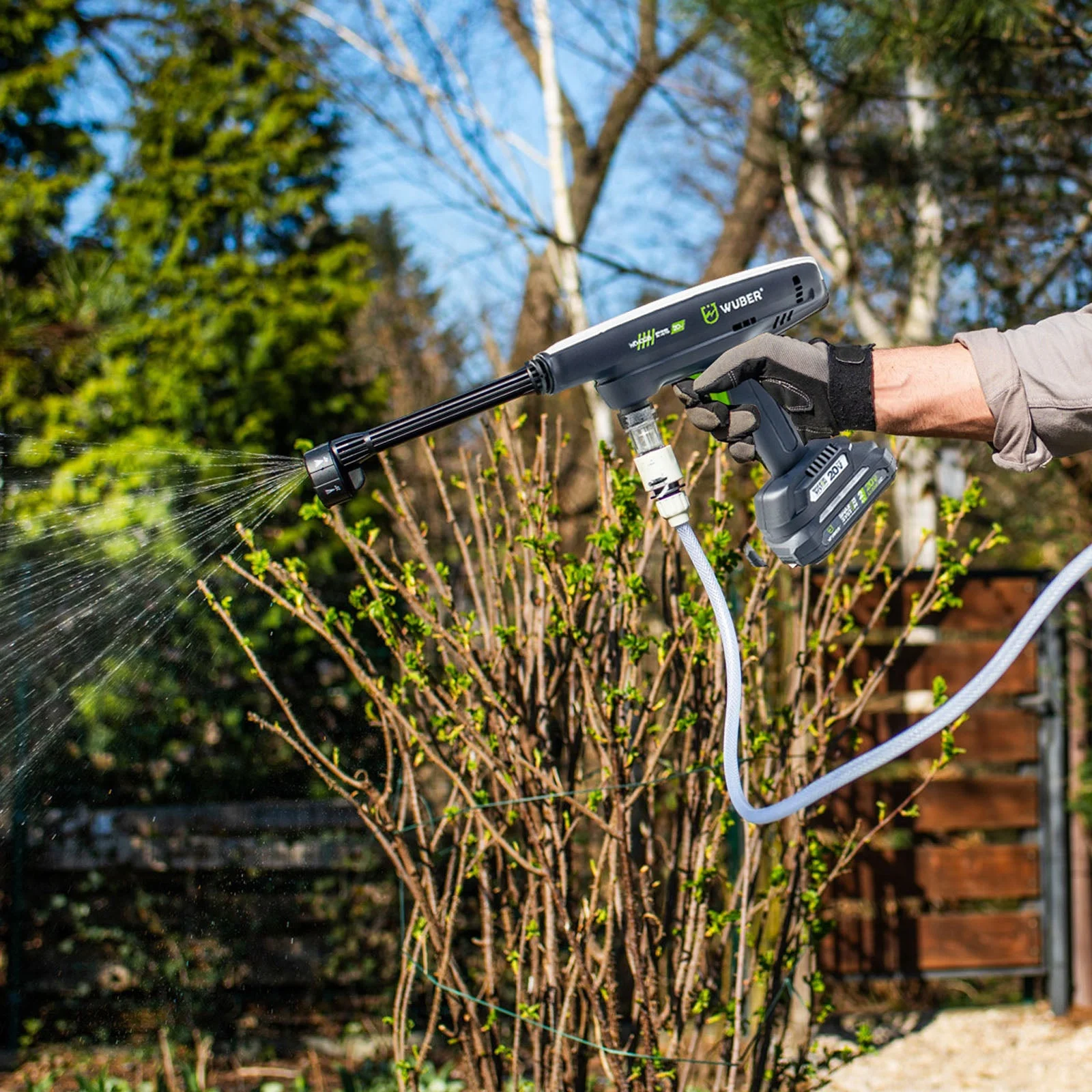 Cordless pressure washer 20 V, 15 bar