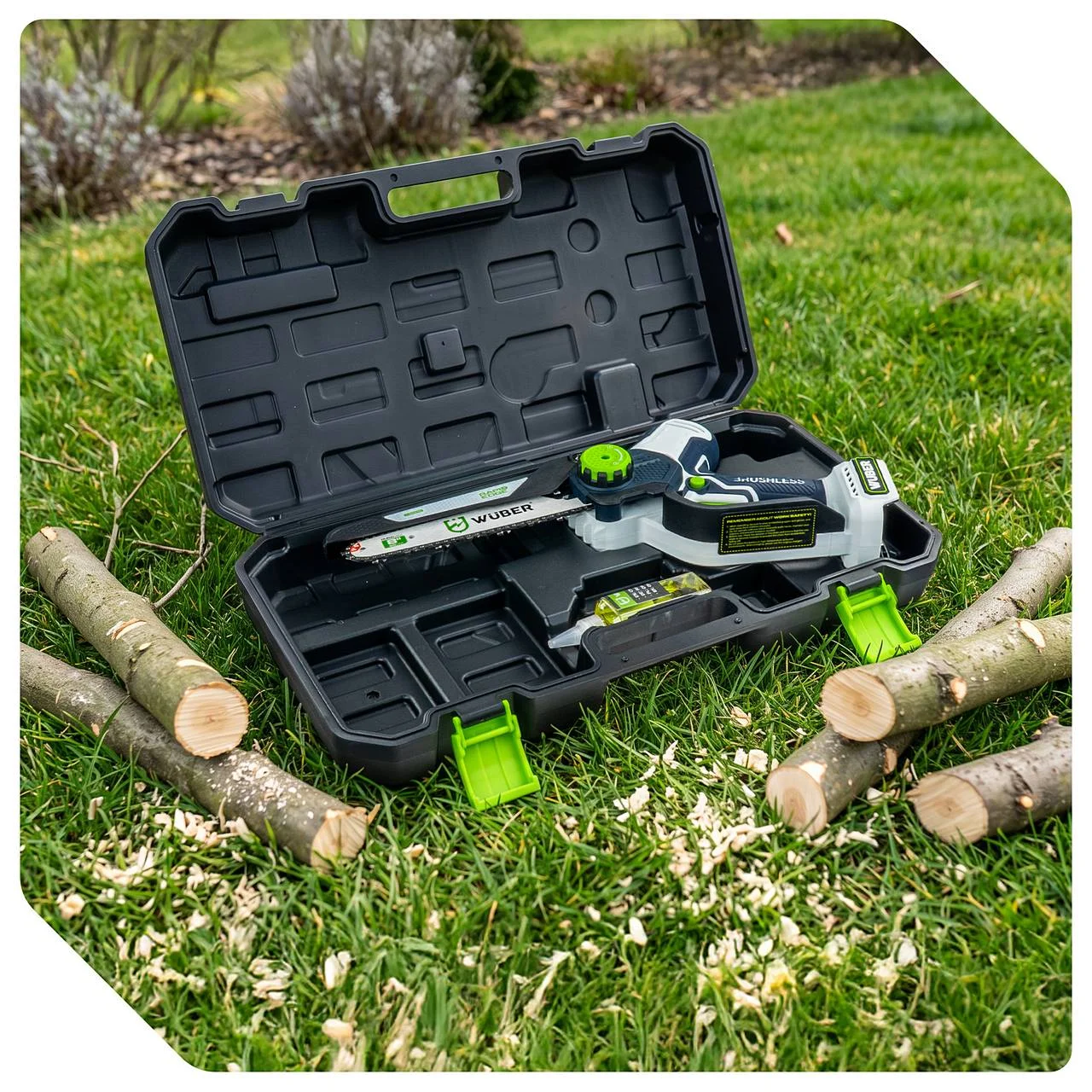 Batteridriven mini-kedjesåg 20 V, 20 cm svärd