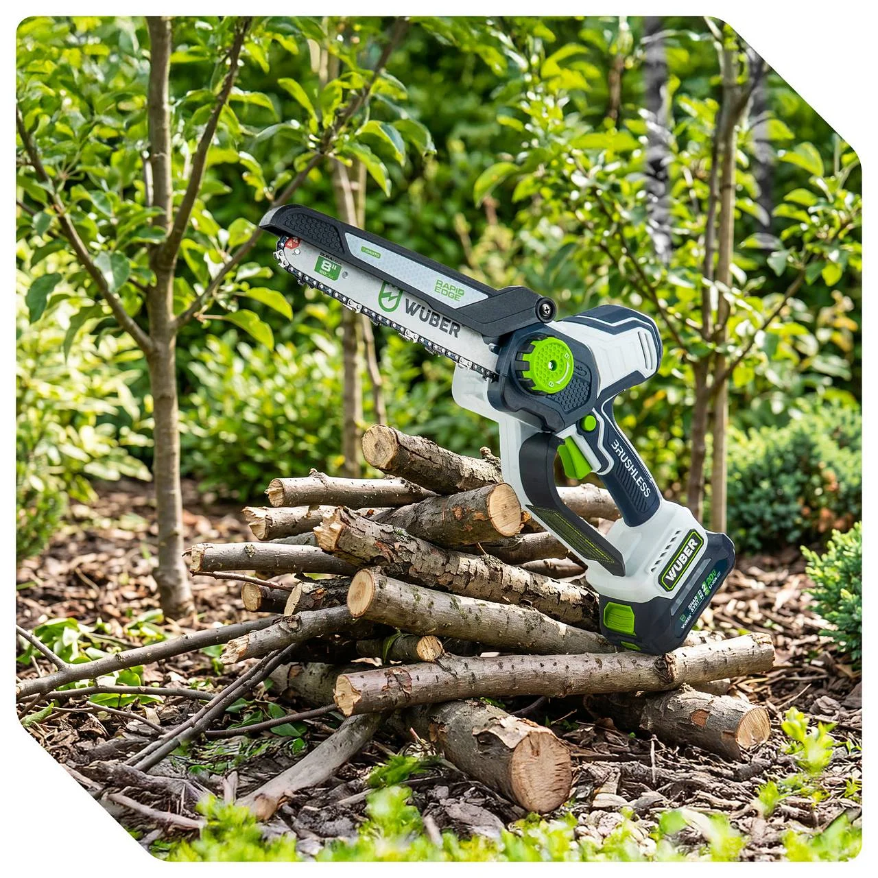 Batteridriven mini-kedjesåg 20 V, 20 cm svärd