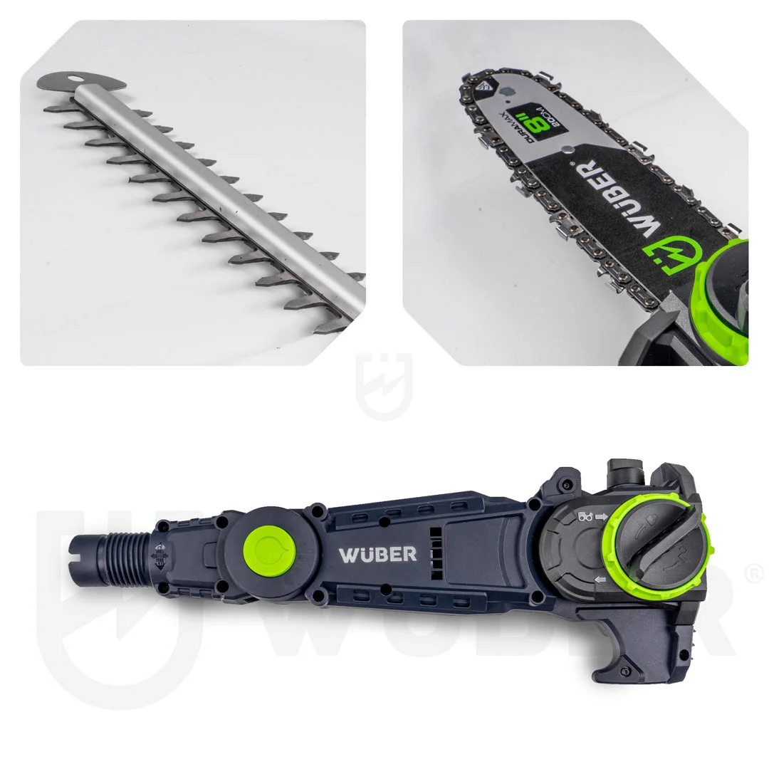 Pole chainsaw and hedge trimmer 20 V, 212-297 cm