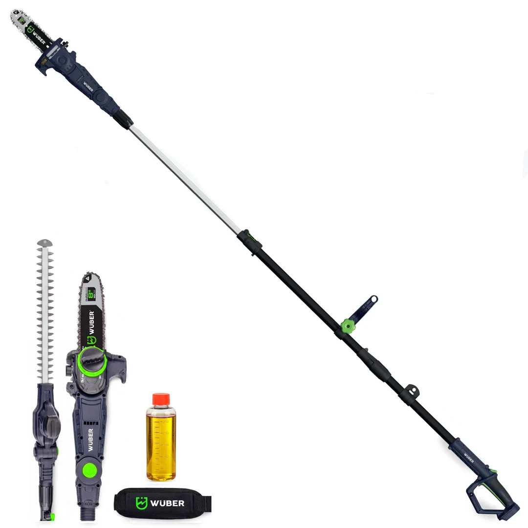 Pole chainsaw and hedge trimmer 20 V, 212-297 cm