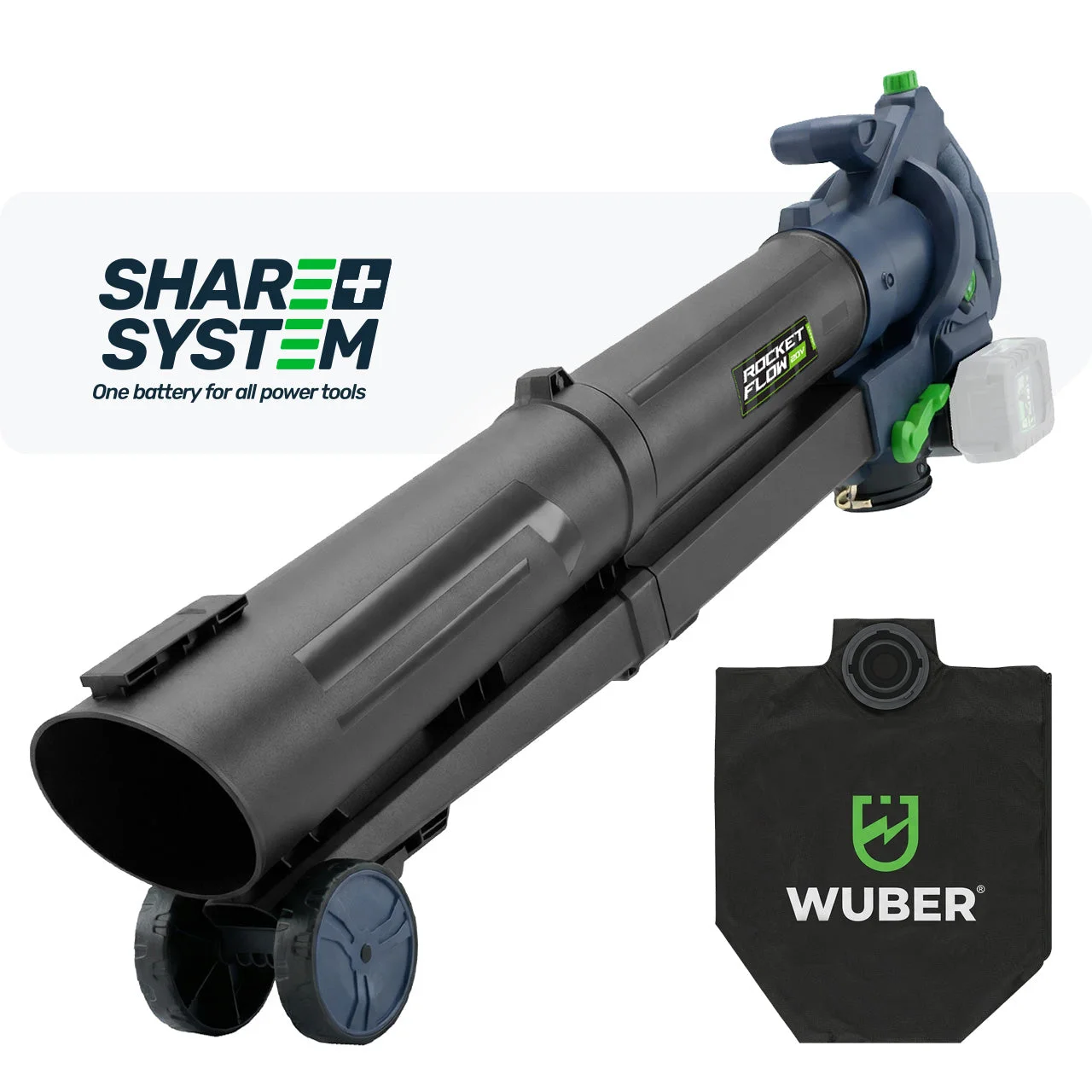 Leaf blower/vacuum 3-in-1 2x20 V, 245 km/h