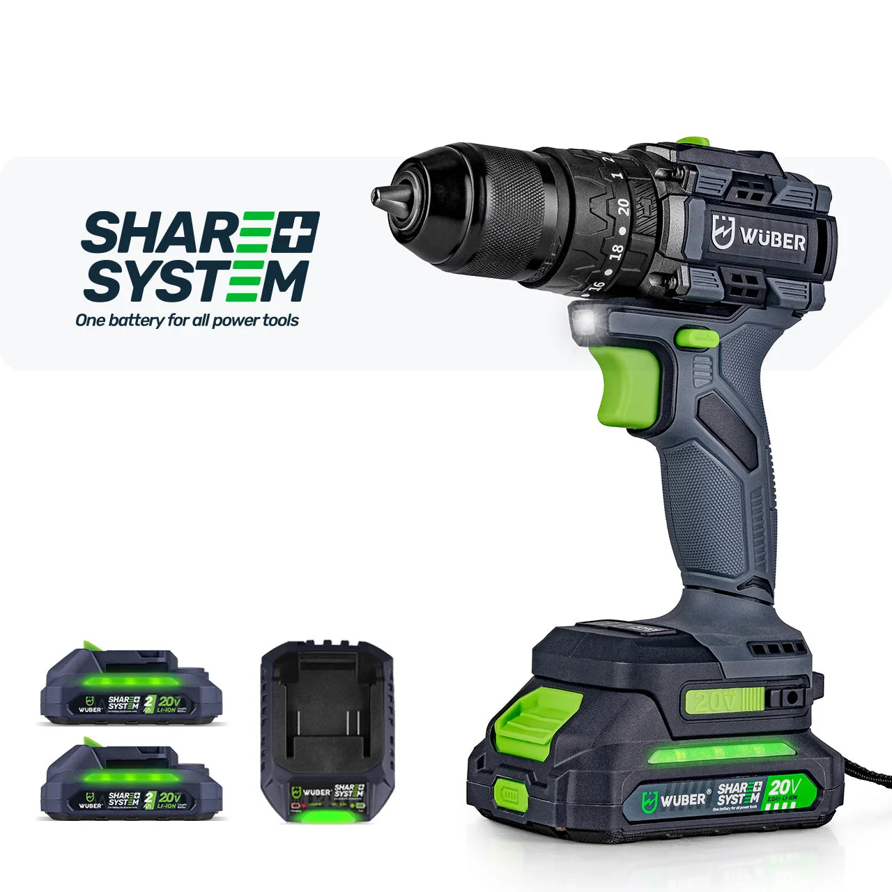 Cordless hammer drill driver 20 V, brushless, 50 Nm