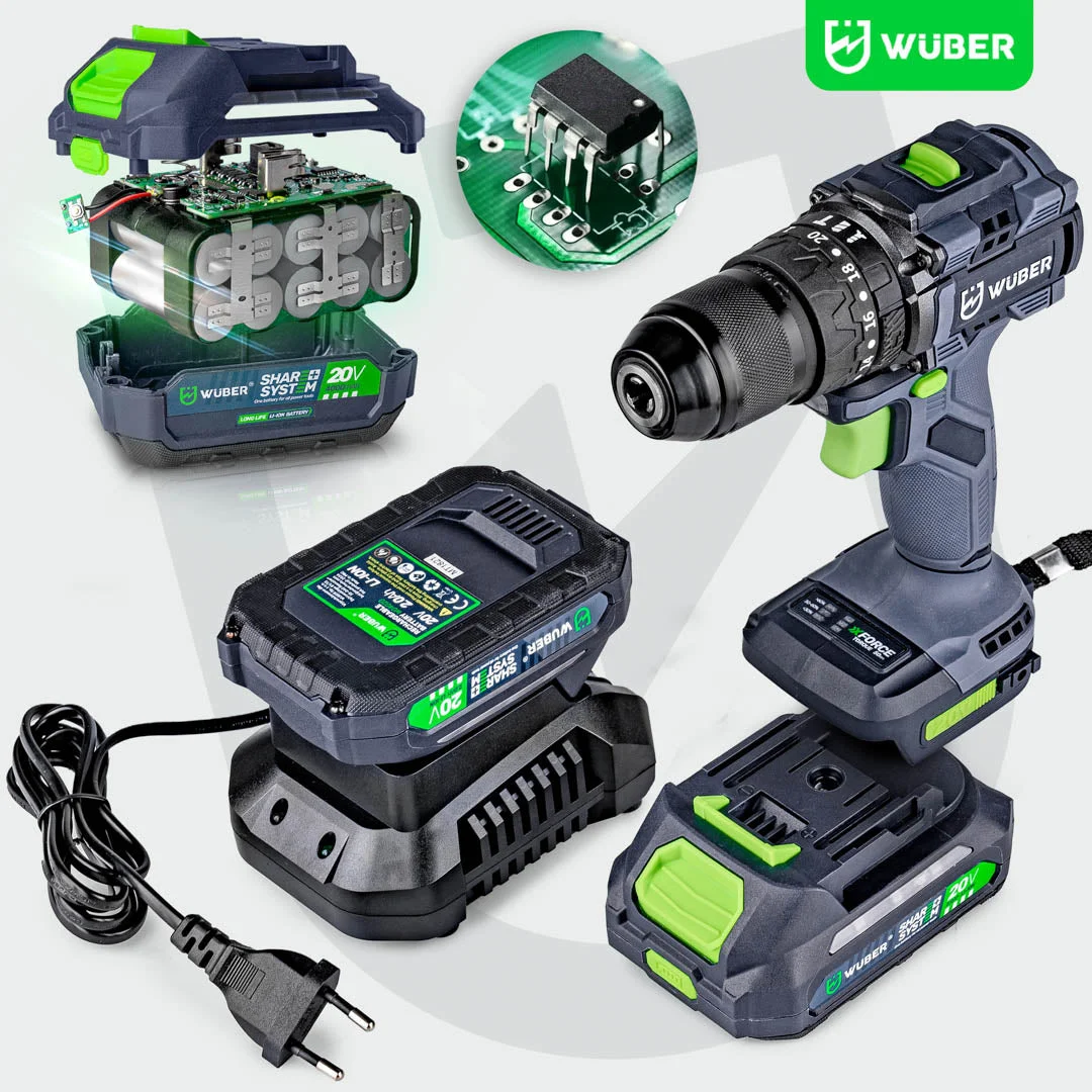 Cordless hammer drill driver 20 V, brushless, 50 Nm