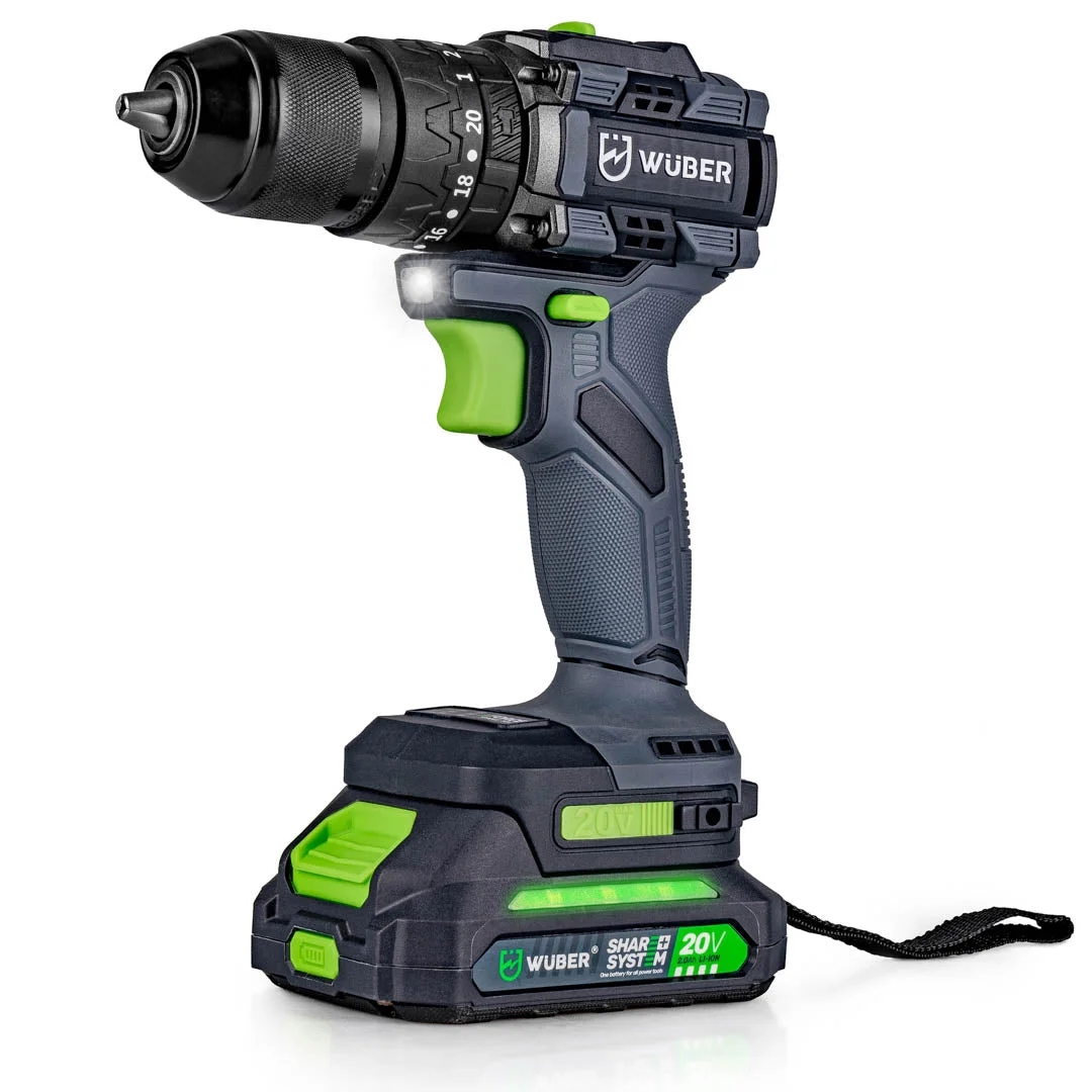 Cordless hammer drill driver 20 V, brushless, 50 Nm