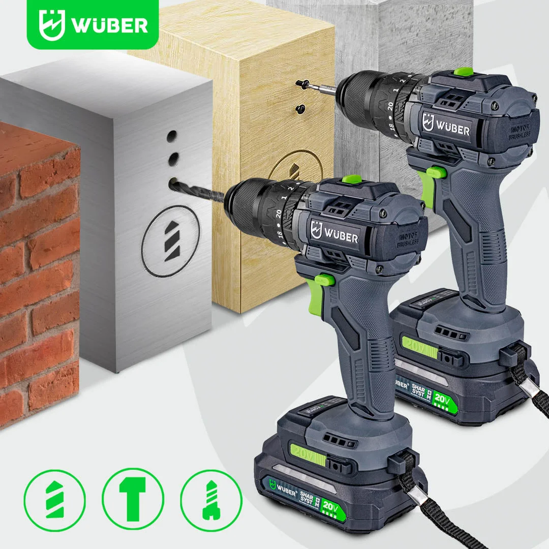 Cordless hammer drill driver 20 V, brushless, 50 Nm