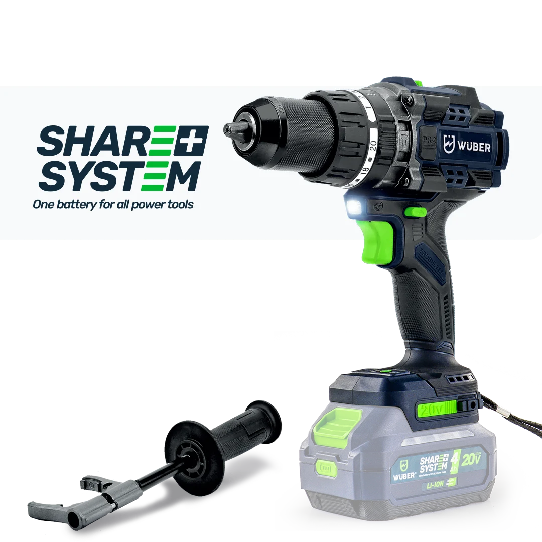 Hammer Drill Driver 20 V, 160 Nm, Brushless