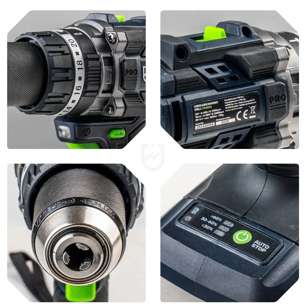 Hammer Drill Driver 20 V, 160 Nm, Brushless