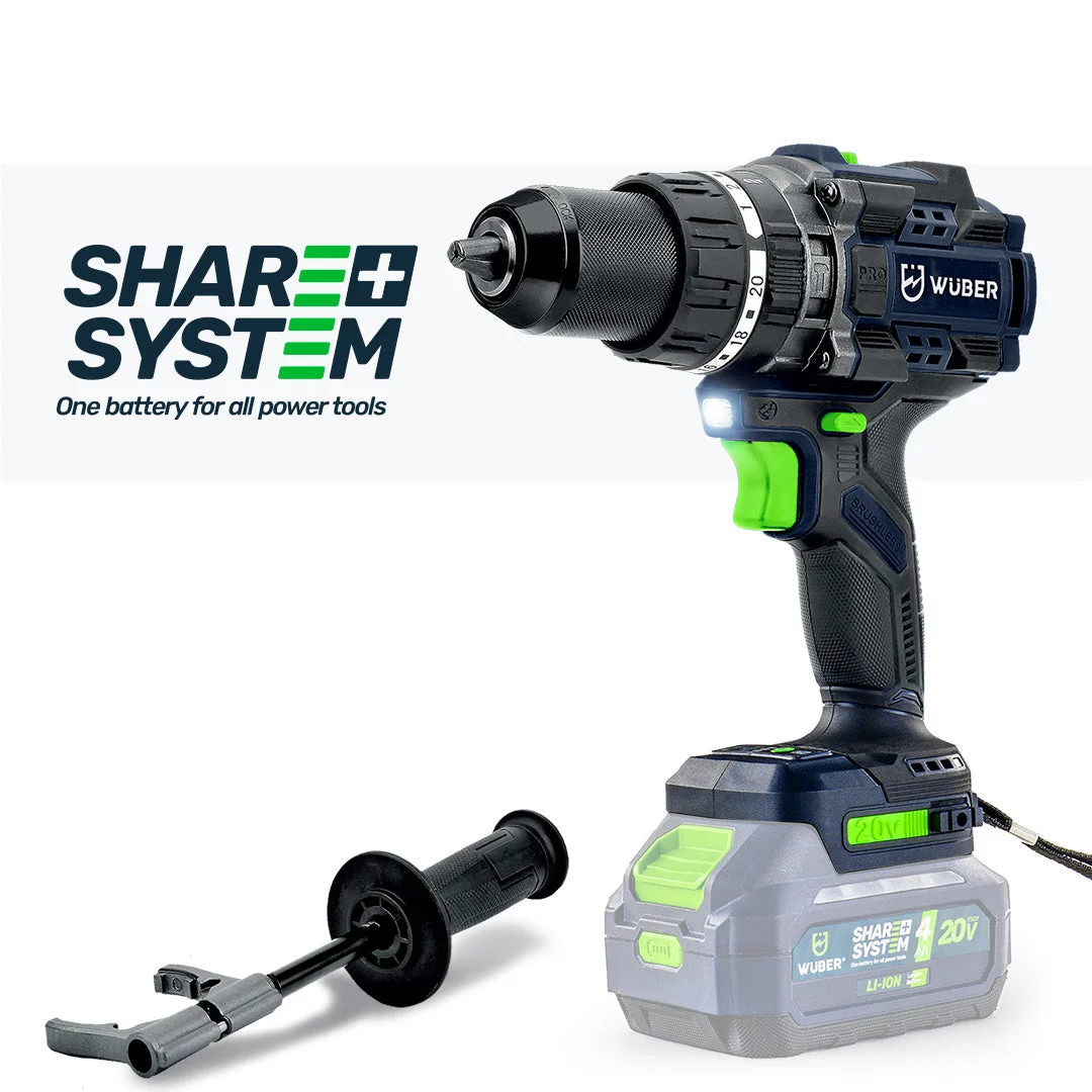 Hammer Drill Driver 20 V, 160 Nm, Brushless