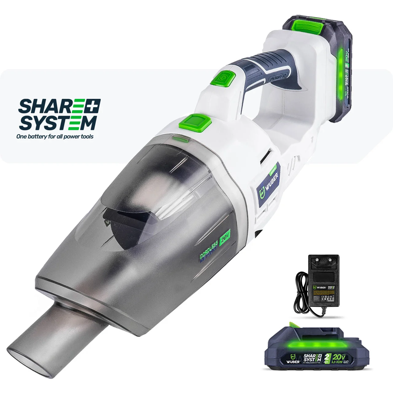 Cordless Vacuum 20 V 2.0 Ah, 120 W