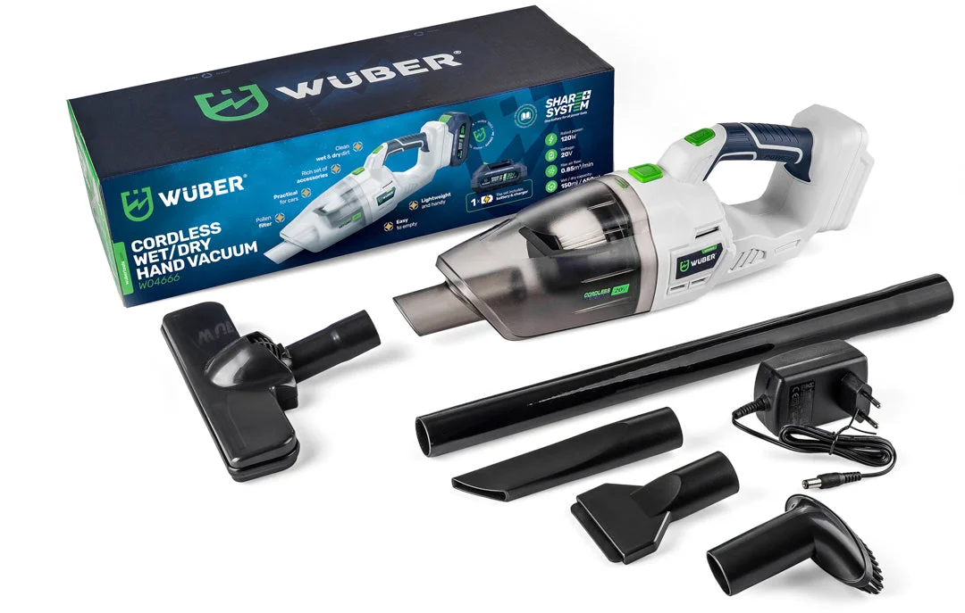 Handheld vacuum cleaner 20 V 120 W, wet/dry