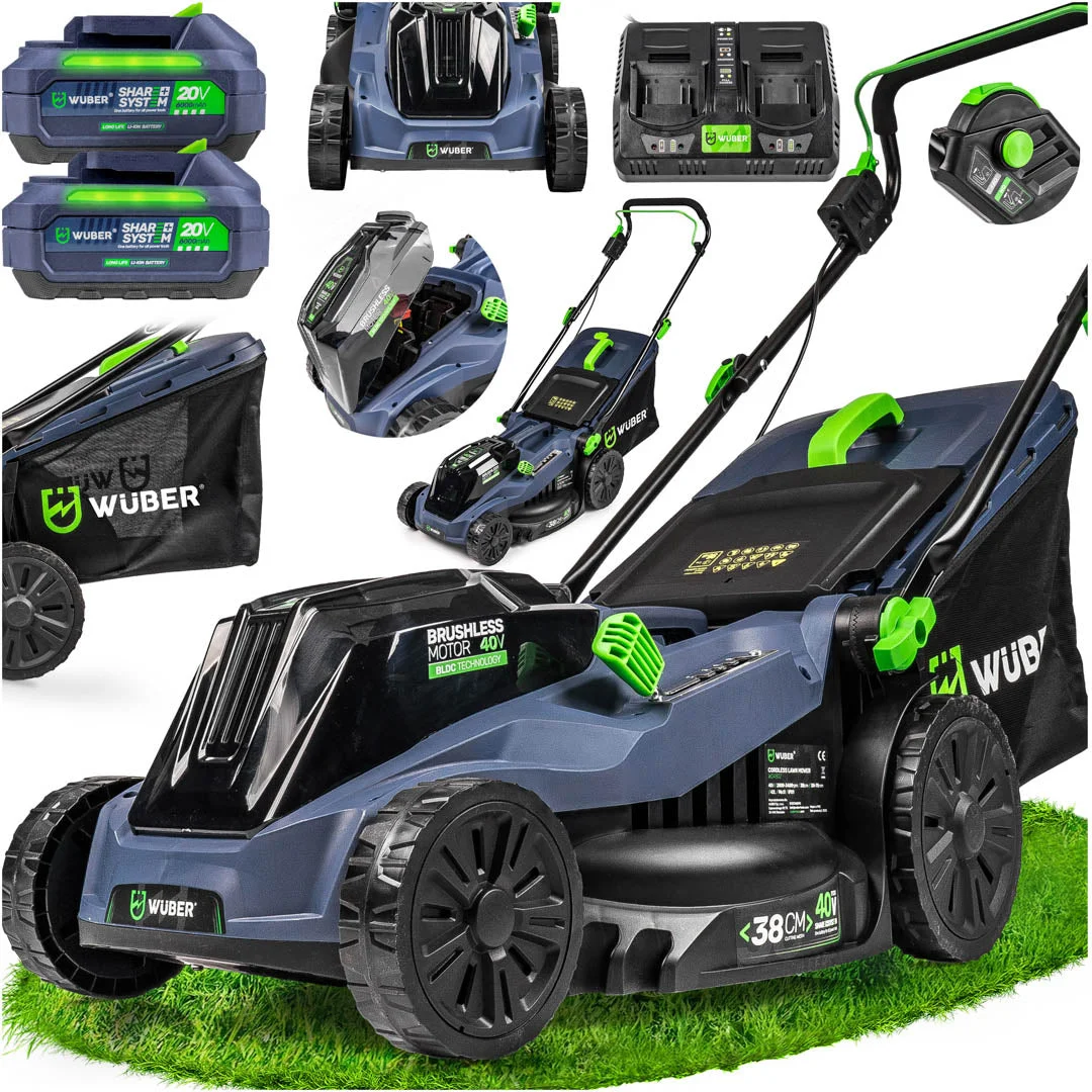 Batteridriven gräsklippare 38 cm 40 V