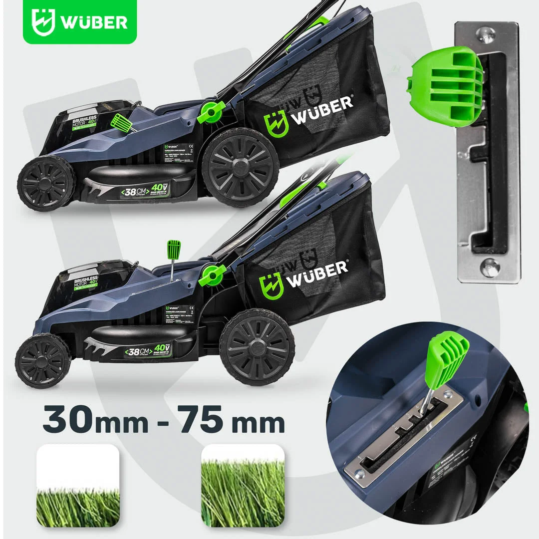Batteridriven gräsklippare 38 cm 40 V