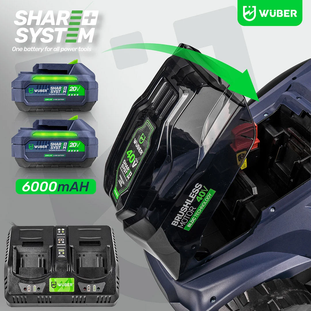Cordless lawn mower 43 cm 40 V