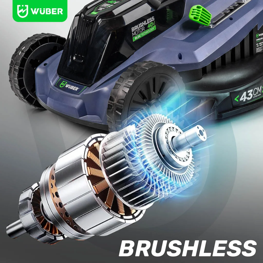 Cordless lawn mower 43 cm 40 V