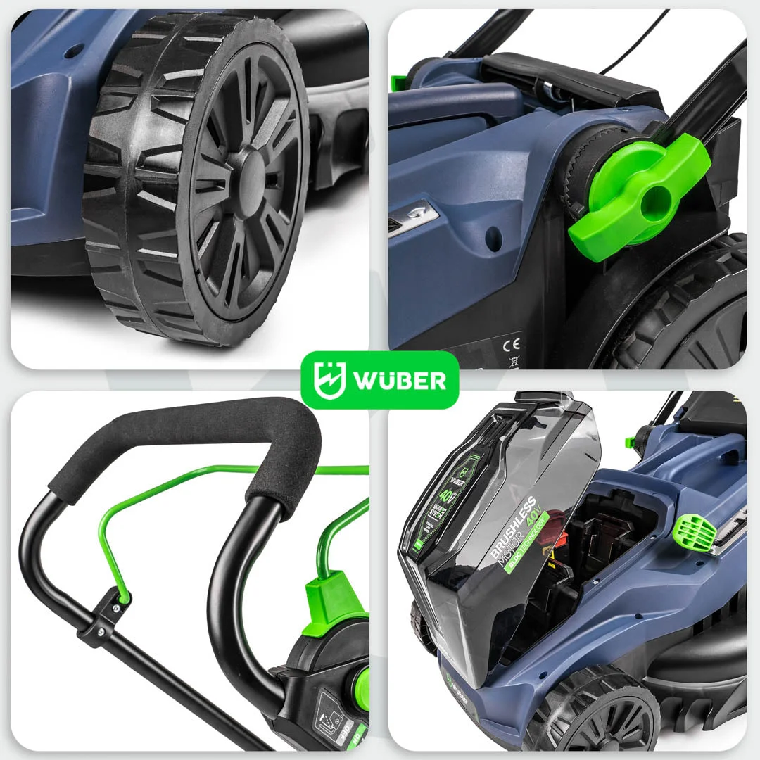 Cordless lawn mower 43 cm 40 V
