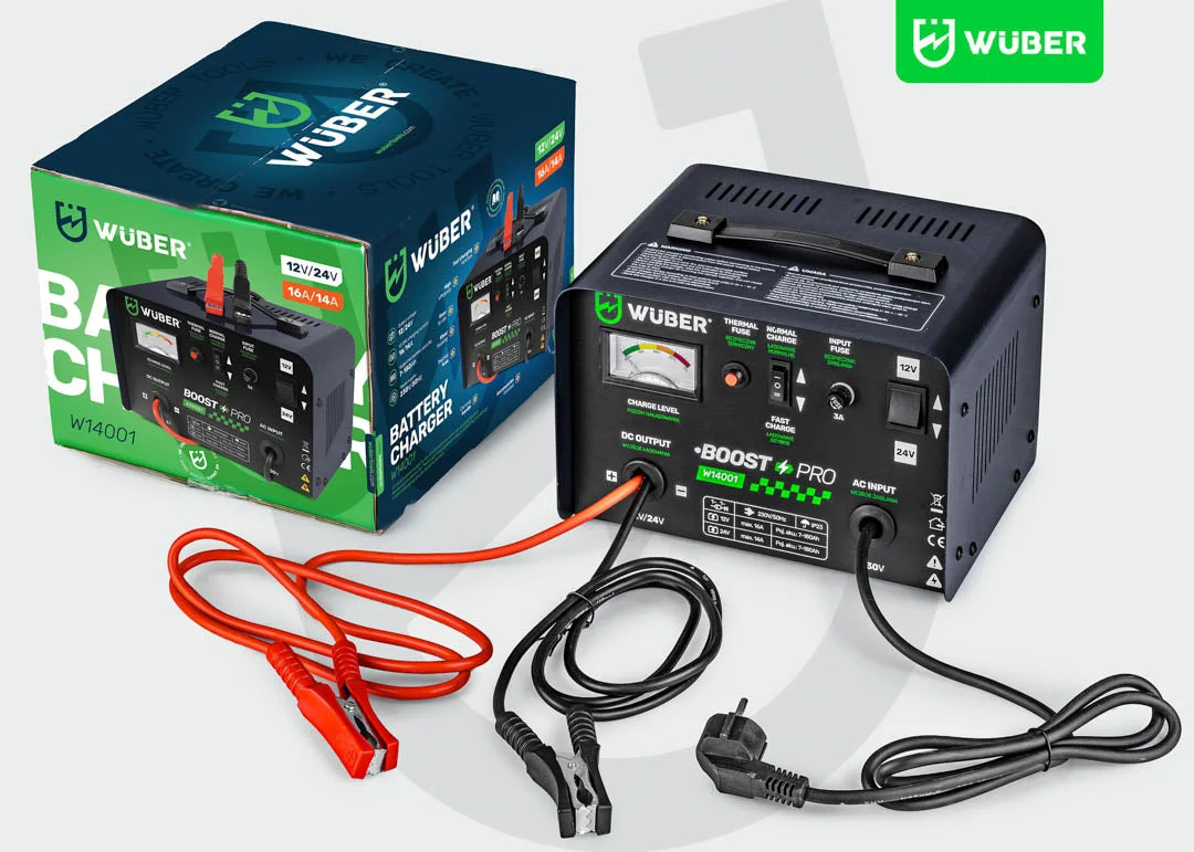 Batteriladdare 12/24 V 16 A, 7-180 Ah