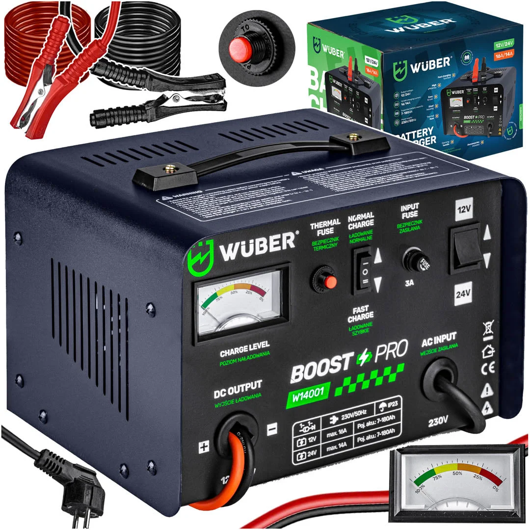 Batteriladdare 12/24 V 16 A, 7-180 Ah