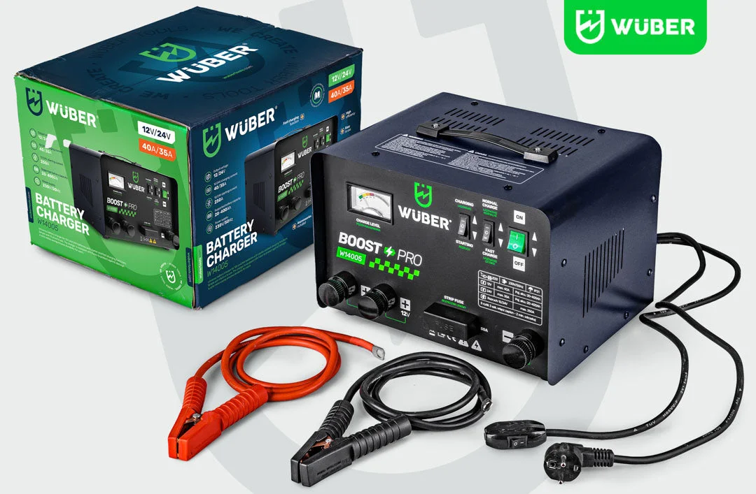 Batteriladdare med startfunktion 40 A 12/24 V