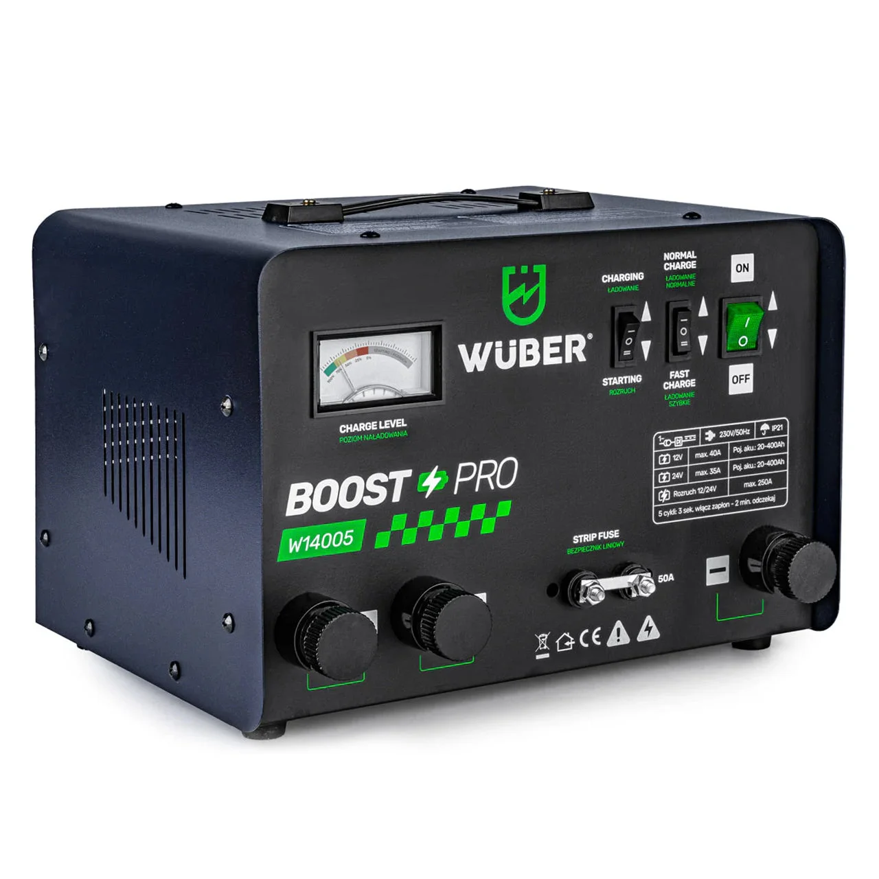 Batteriladdare med startfunktion 40 A 12/24 V