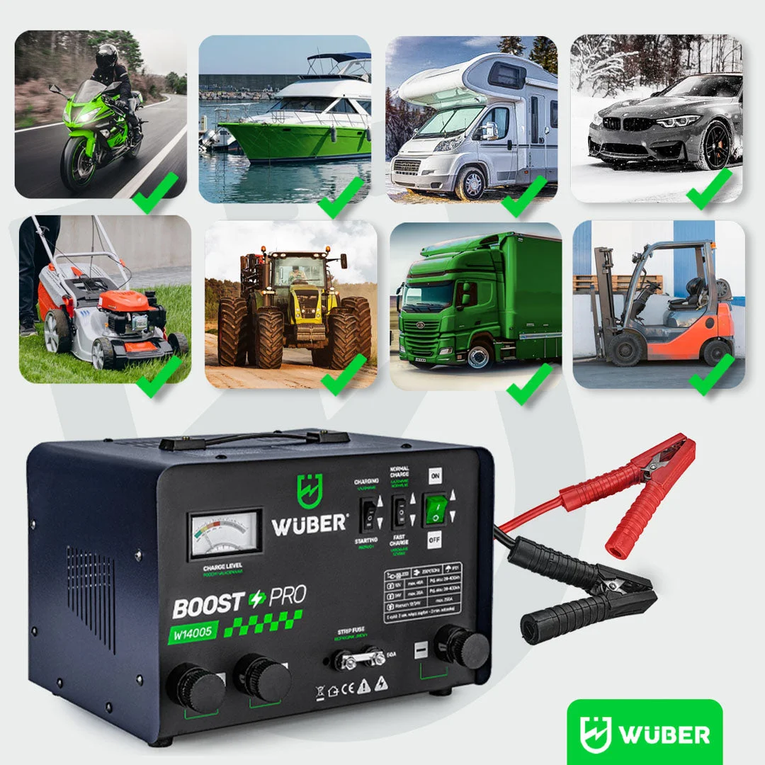 Batteriladdare med startfunktion 40 A 12/24 V