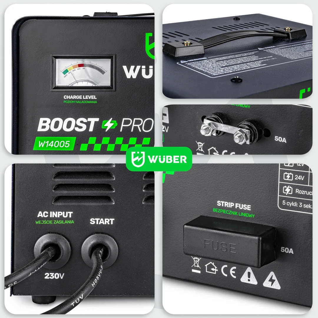 Batteriladdare med startfunktion 40 A 12/24 V