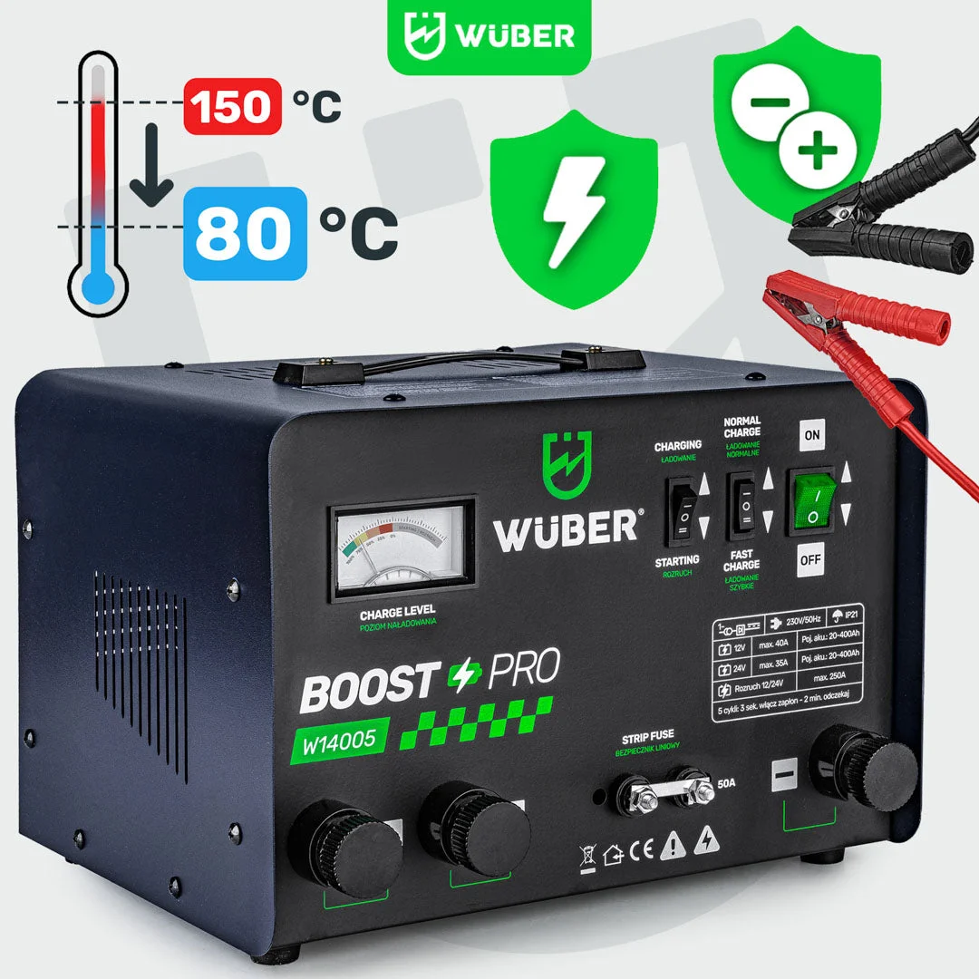 Batteriladdare med startfunktion 40 A 12/24 V