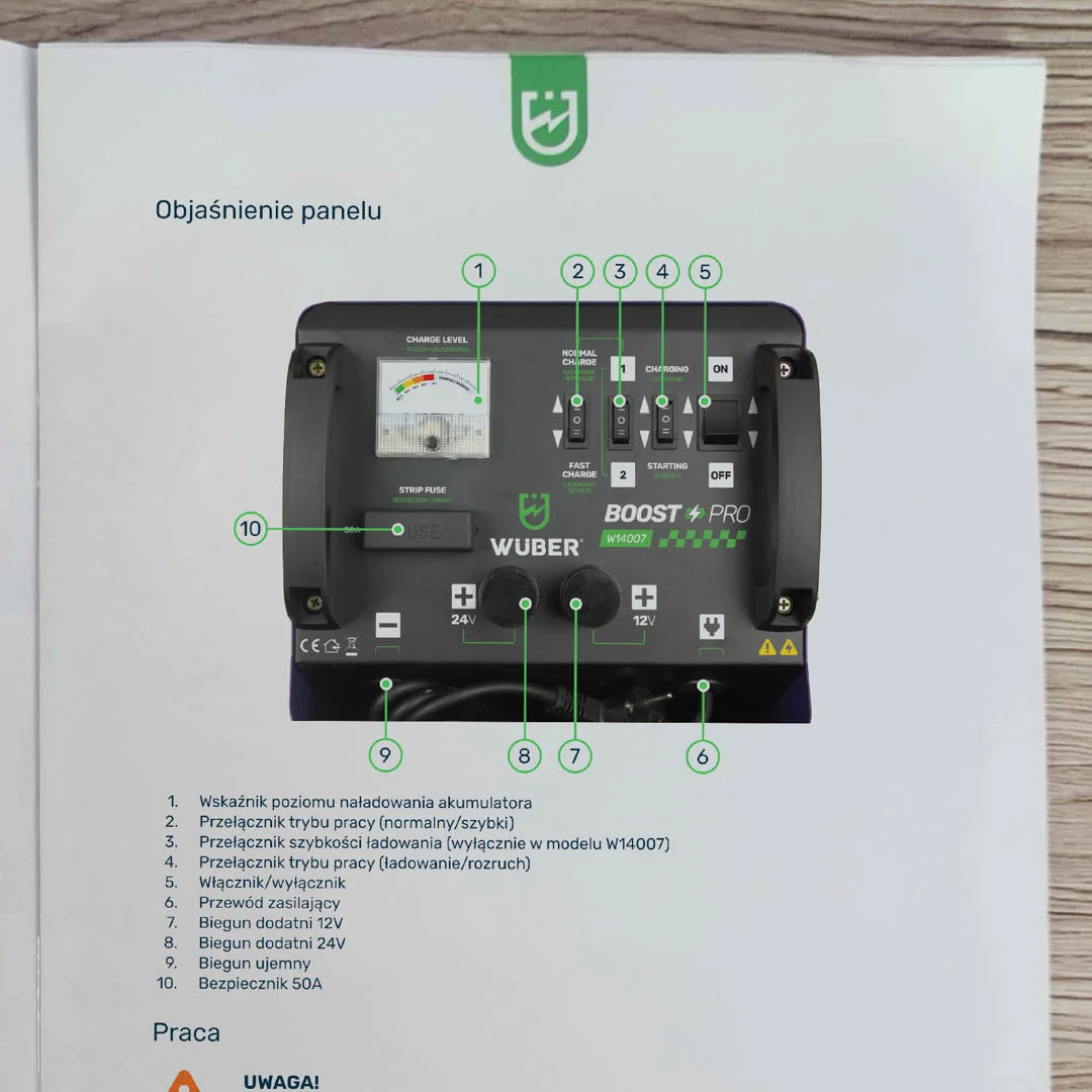 Batteriladdare med start 42 A 12/24 V