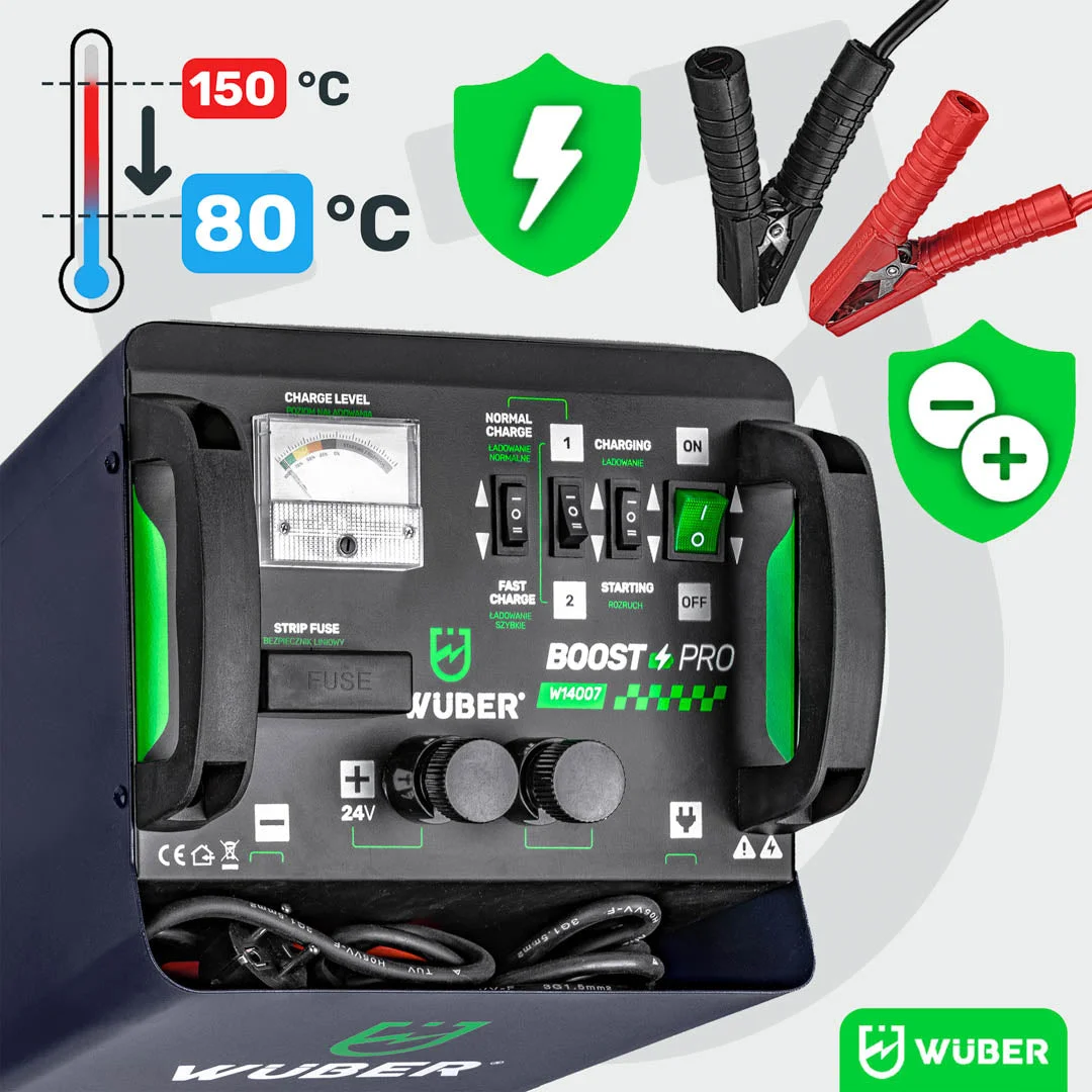 Batteriladdare med start 42 A 12/24 V