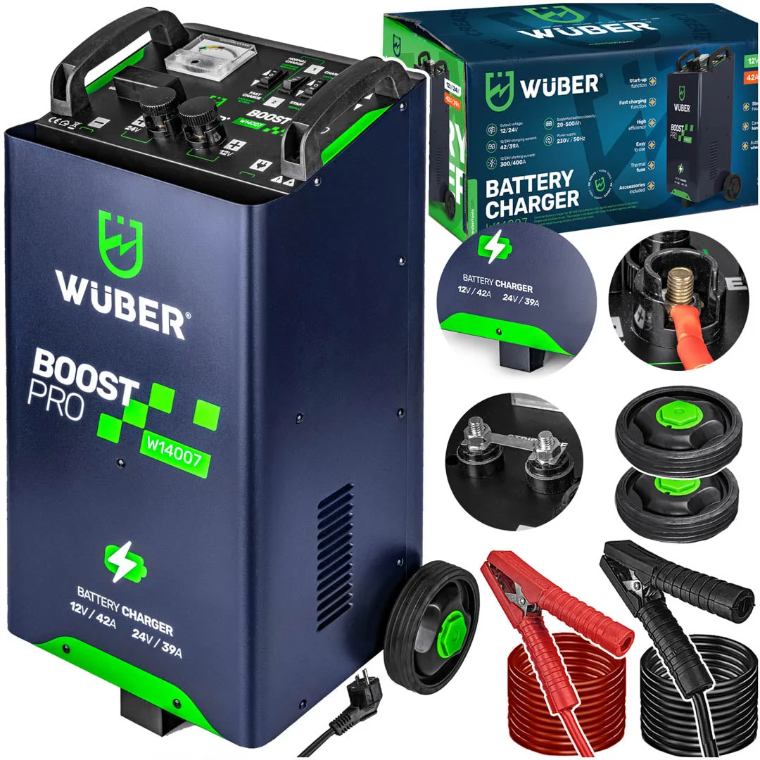 Batteriladdare med start 42 A 12/24 V