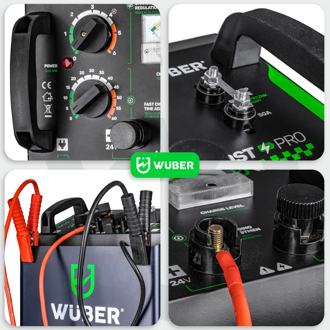 Battery charger with start function 63 A 12/24 V