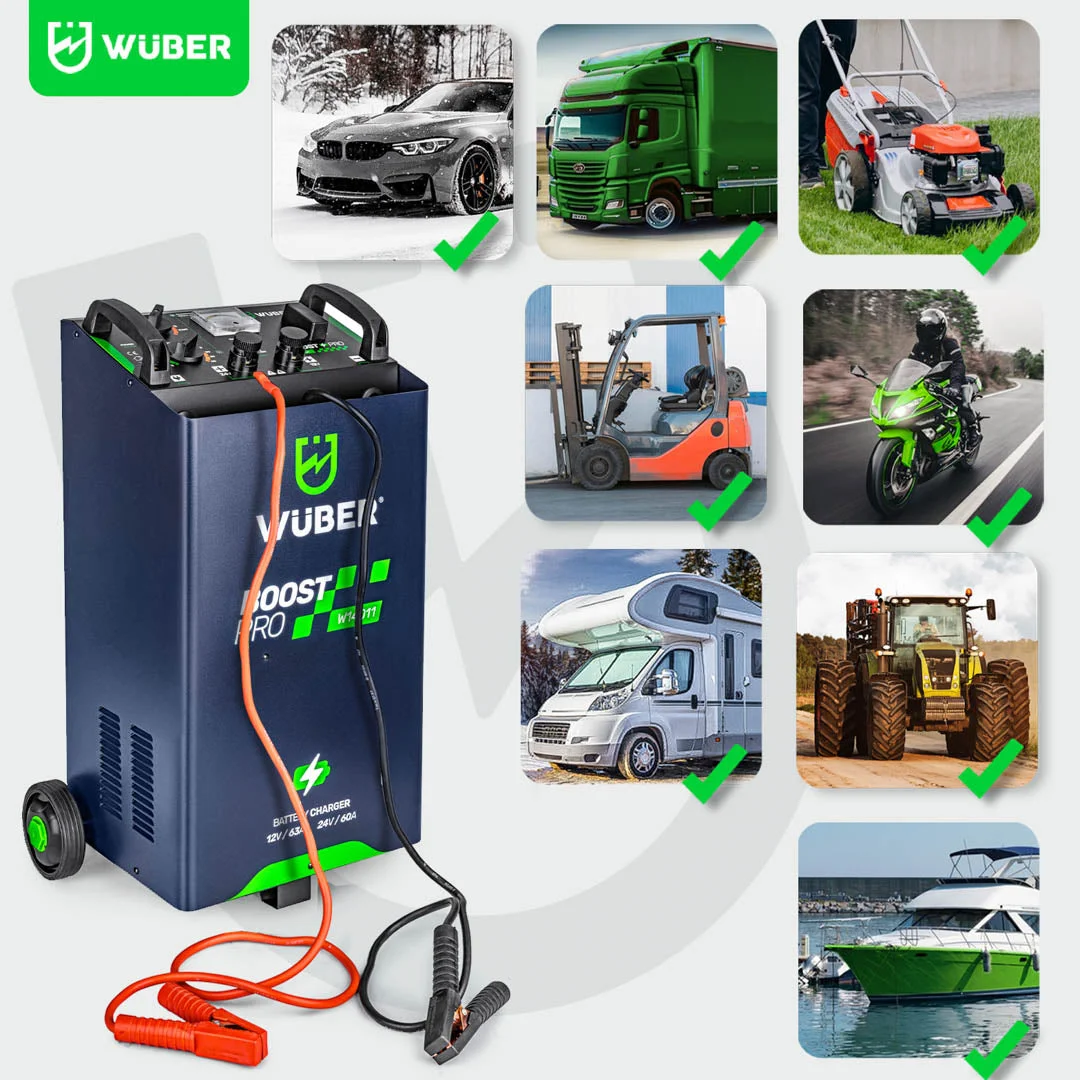 Battery charger with start function 63 A 12/24 V