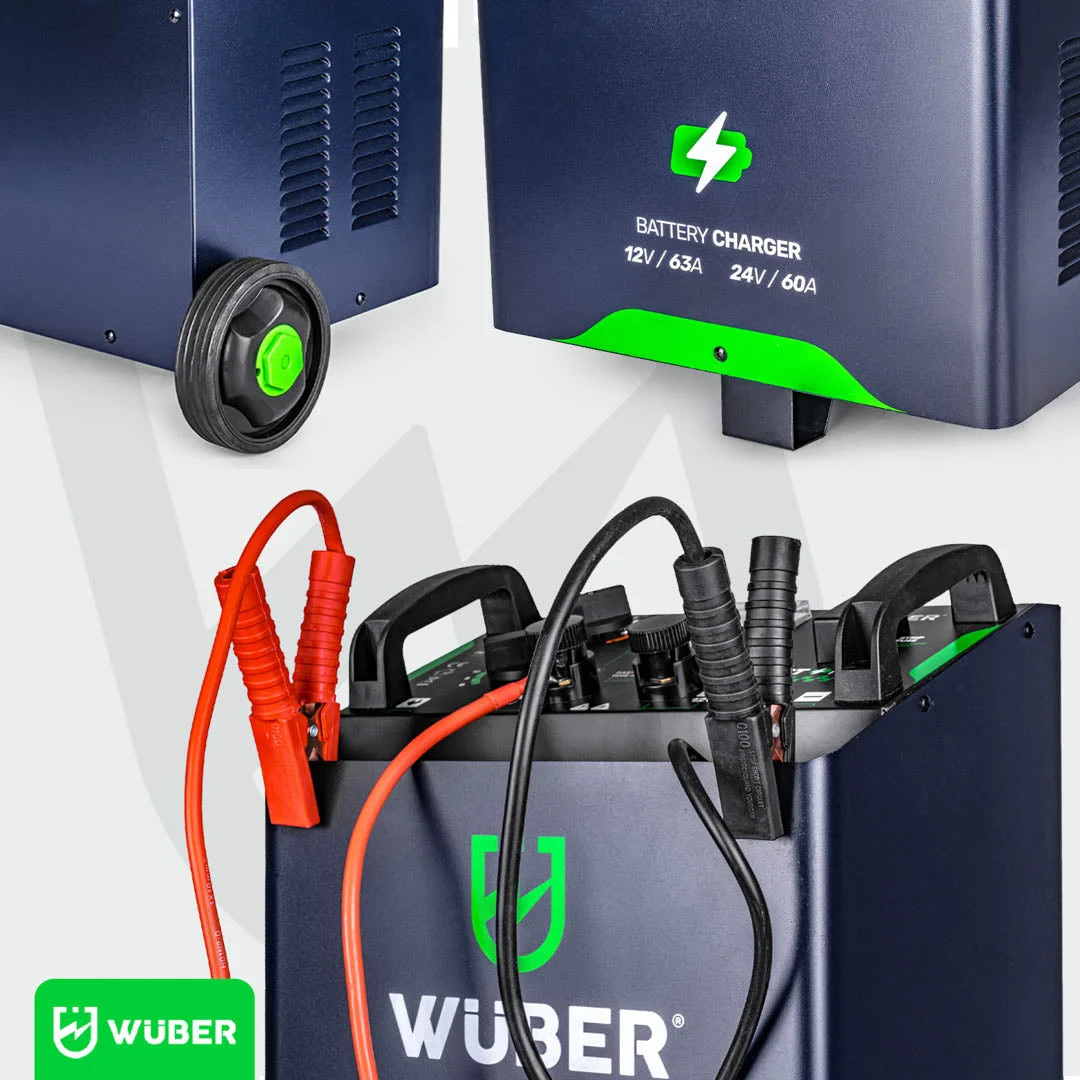 Battery Charger with Jump Start 63 A 12/24 V