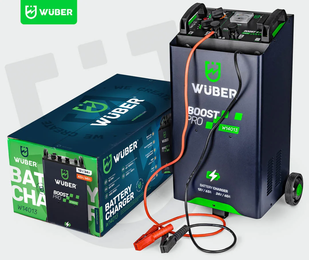 Battery Charger with Jump Start 63 A 12/24 V