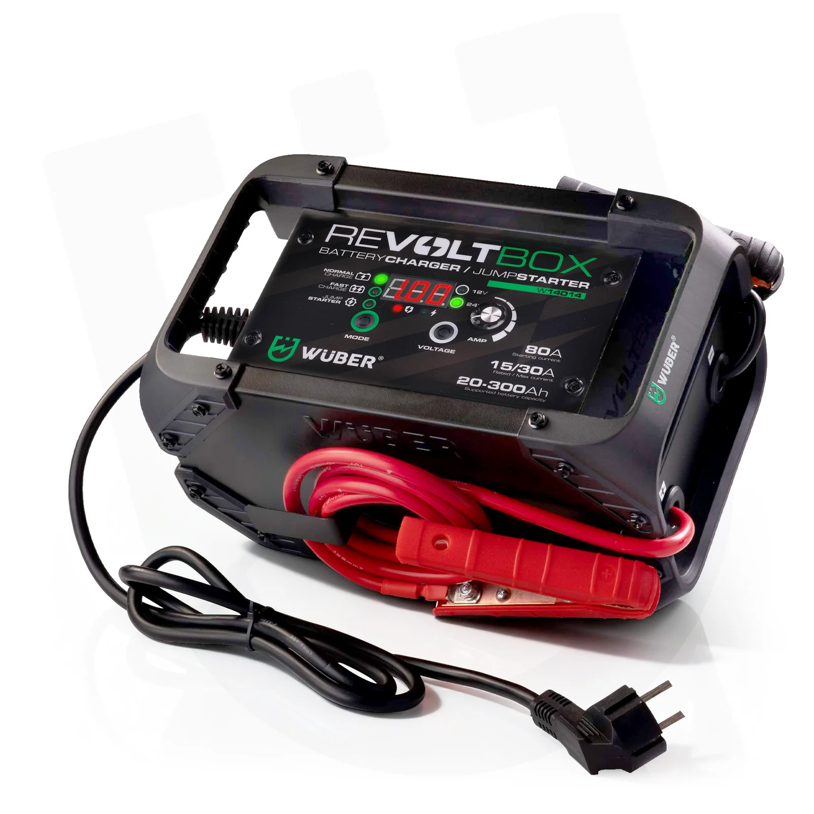 Batteriladdare 30 A 12/24 V, startström 80 A