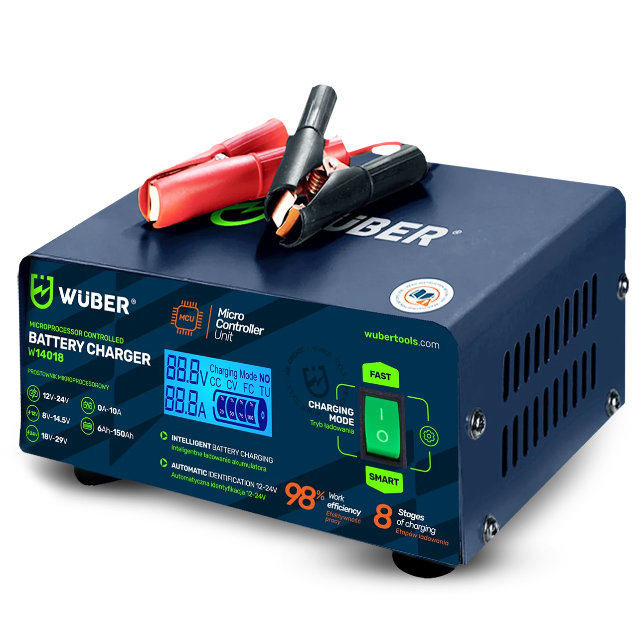 Battery Charger 12/24 V 10 A, 6–150 Ah