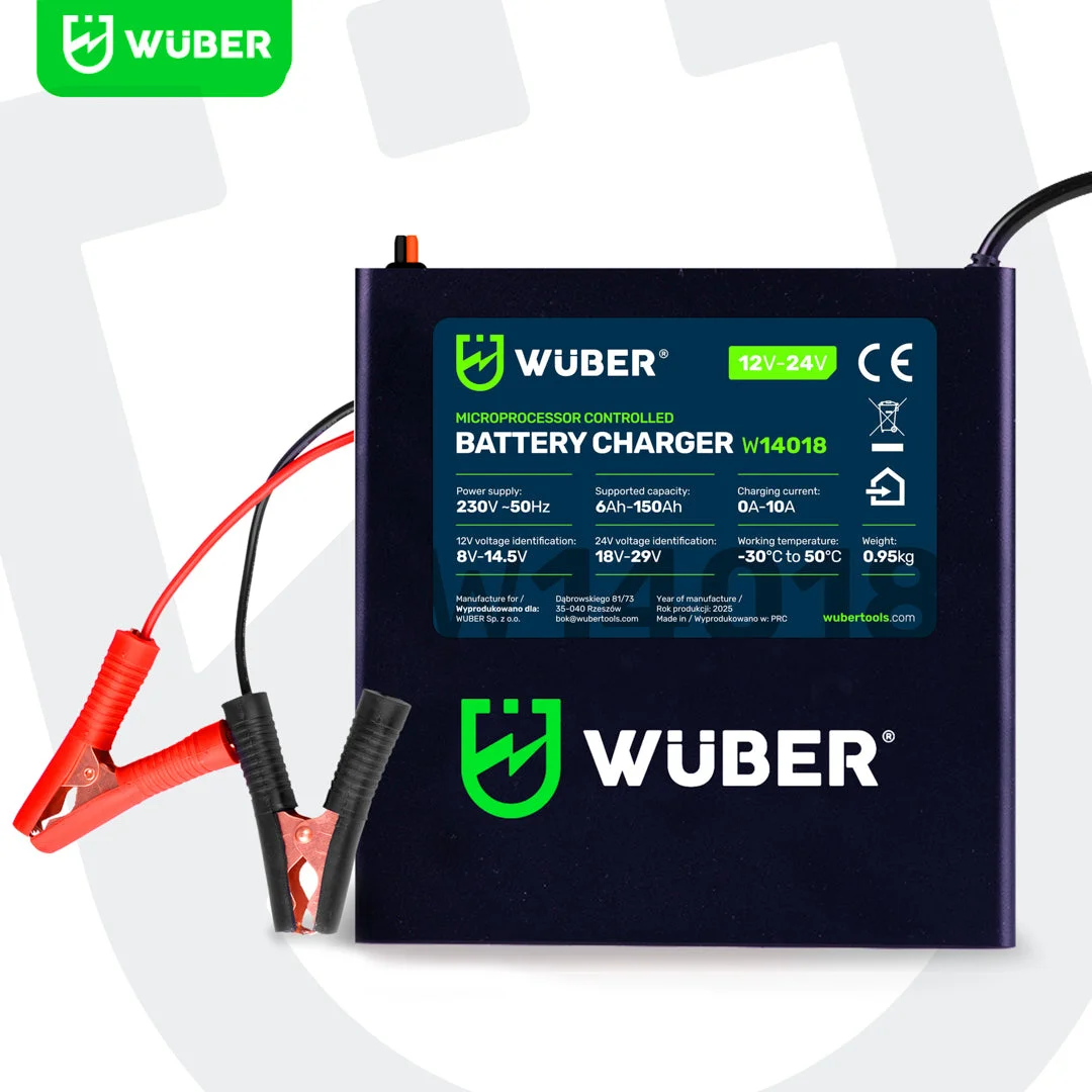 Battery Charger 12/24 V 10 A, 6–150 Ah