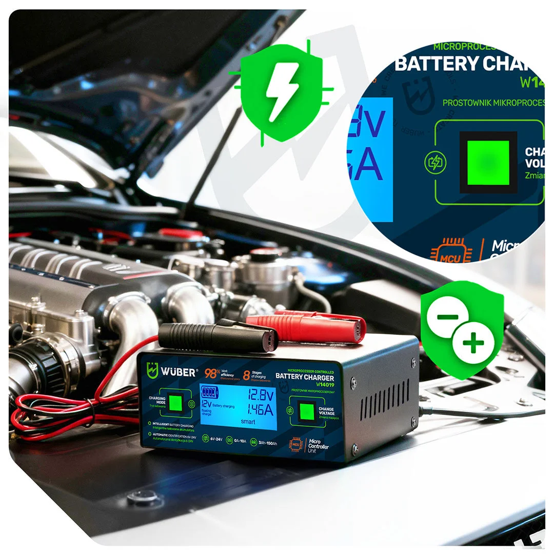 Battery Charger 12/24 V 10 A, 6–150 Ah