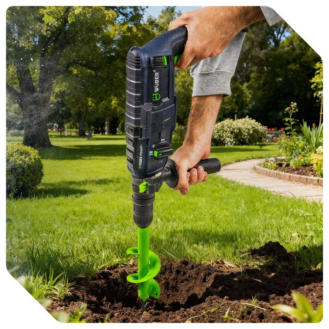 Earth auger 80x300 mm stainless steel, 3 pcs