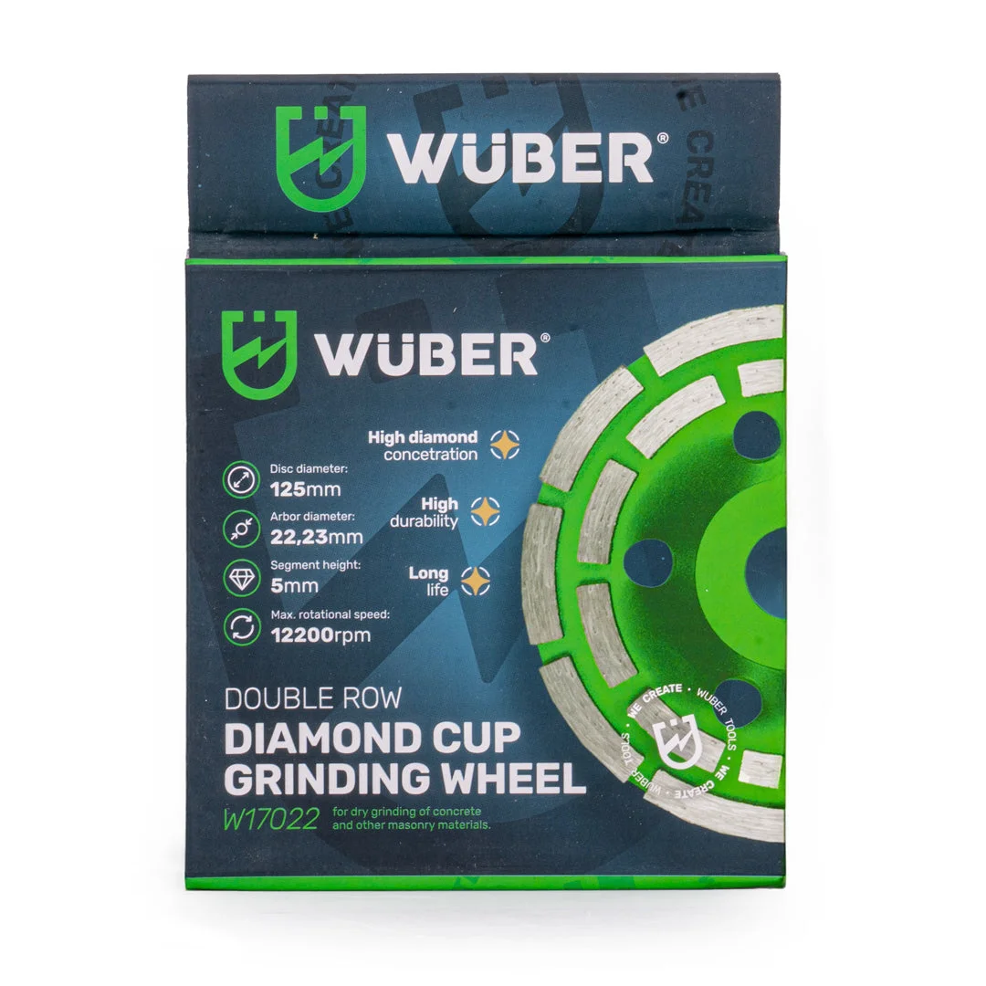 Diamantslipskål 125 mm turbo, M14, 3-pack