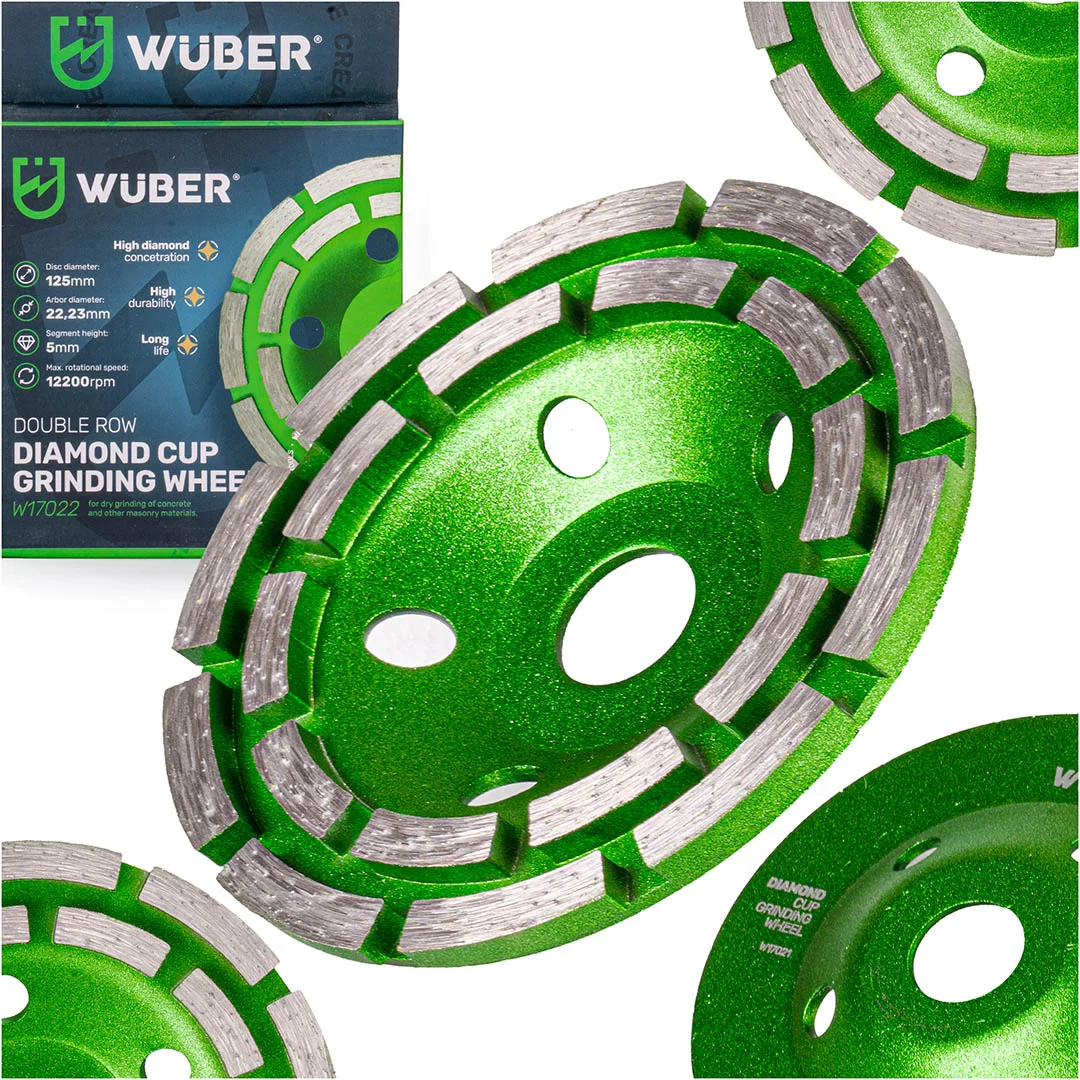 Diamantslipskål 125 mm turbo, M14, 3-pack