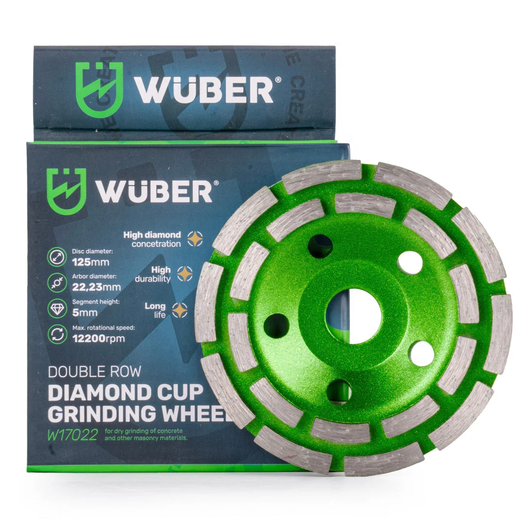 Diamantslipskål 125 mm turbo, M14, 3-pack