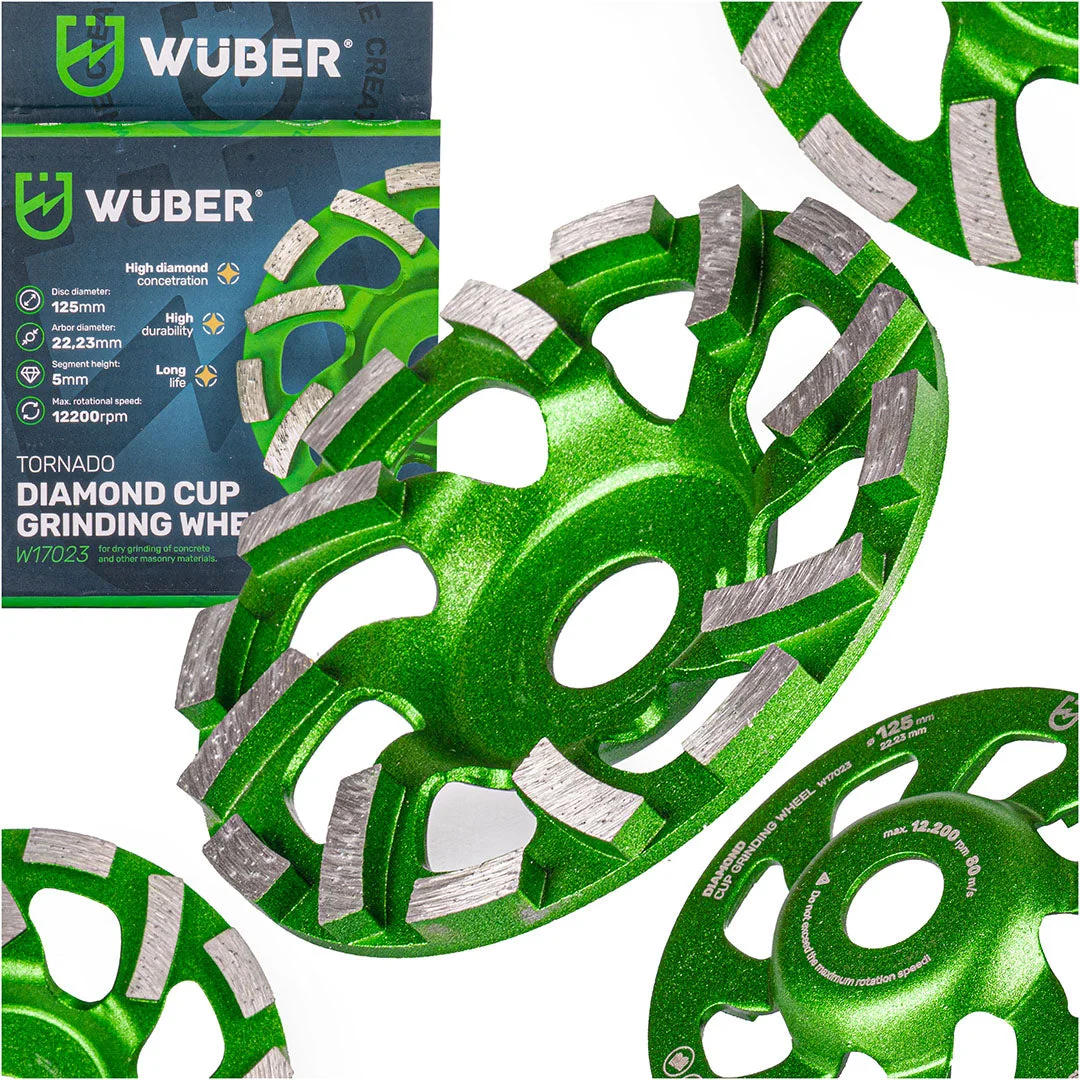 Diamond Cup Wheel 125 mm M14, Segmented, 4-Pack