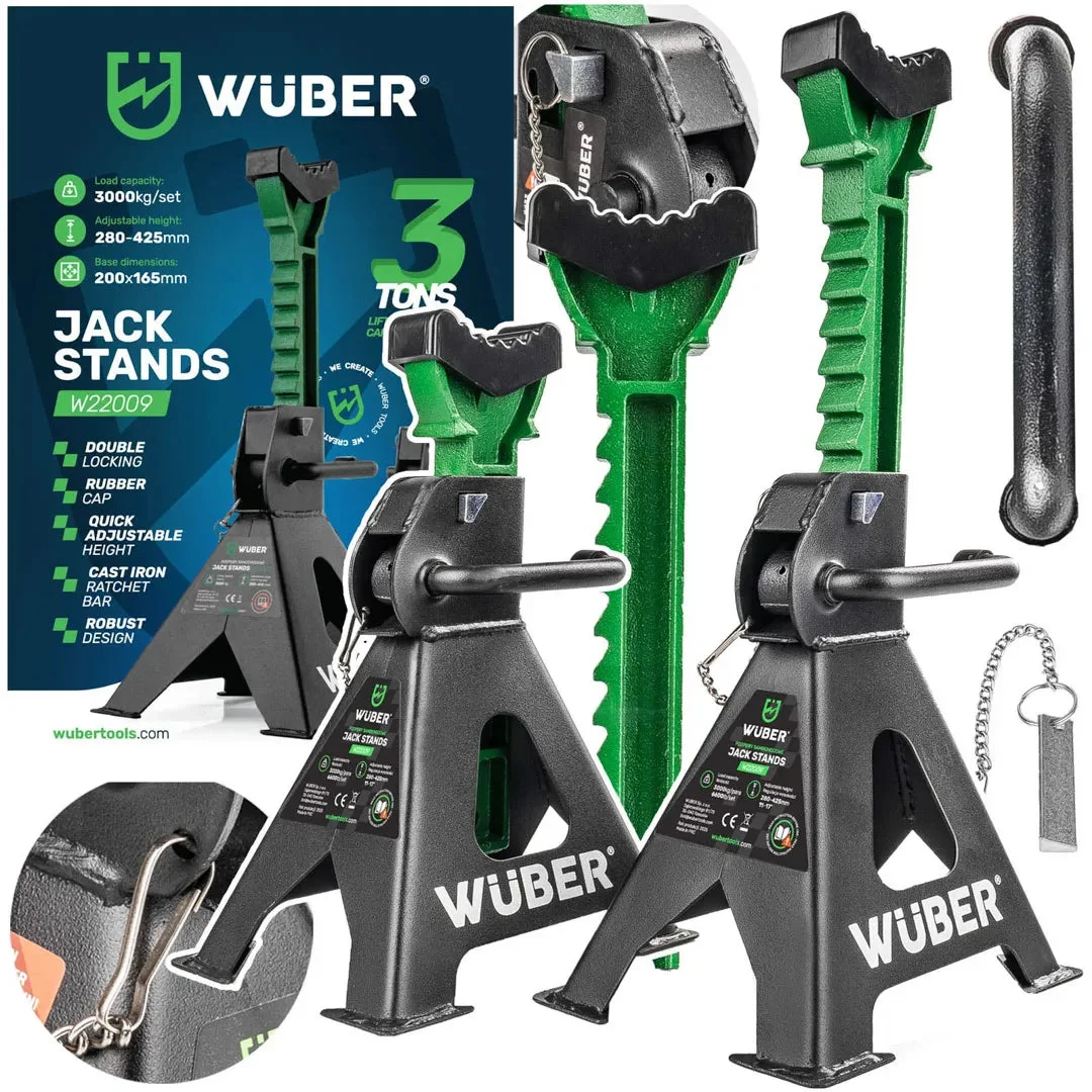 Axle stands 3 t 280–425 mm, 2 pcs