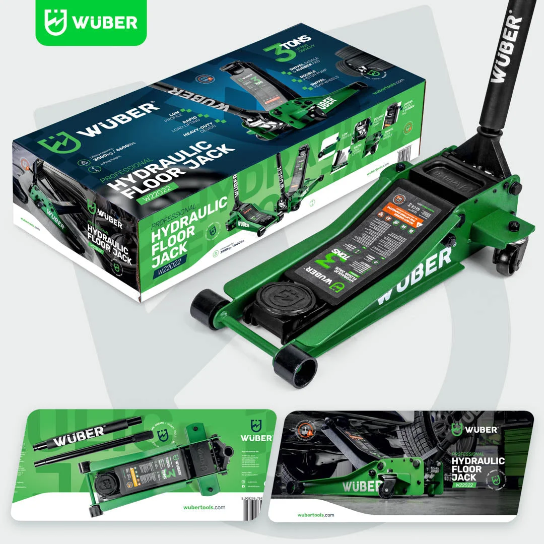Low-profile garage jack 3 t, 85-430 mm